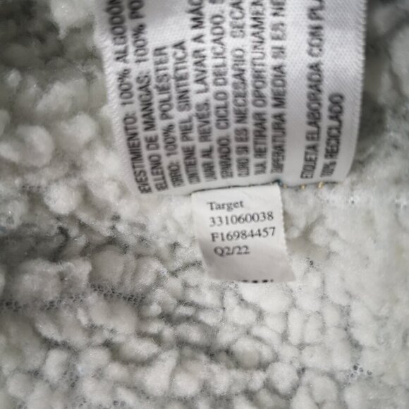 Wild Fable Ladies Size Medium Medium Wash Faux Sherpa Lined Bomber Jean Jacket - Picture 8 of 13